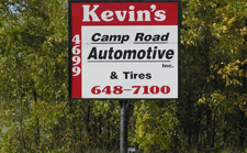 Kevin's Camp Road Automotive & Tire Sign